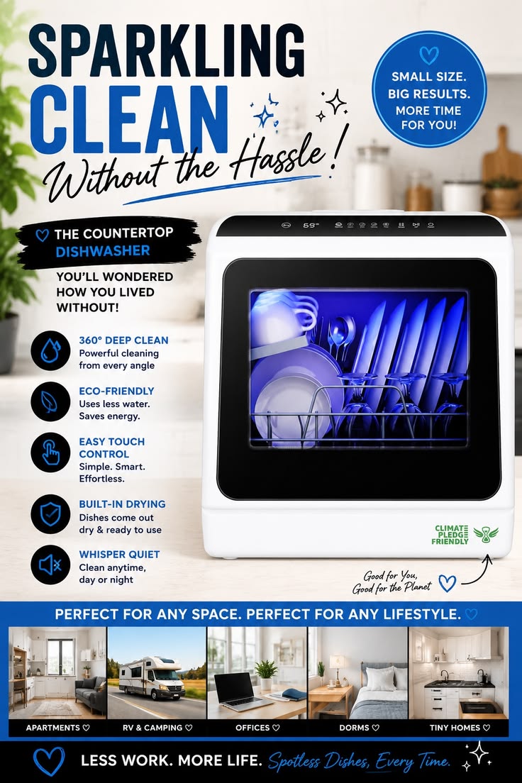 EUHOMY Countertop Dishwasher