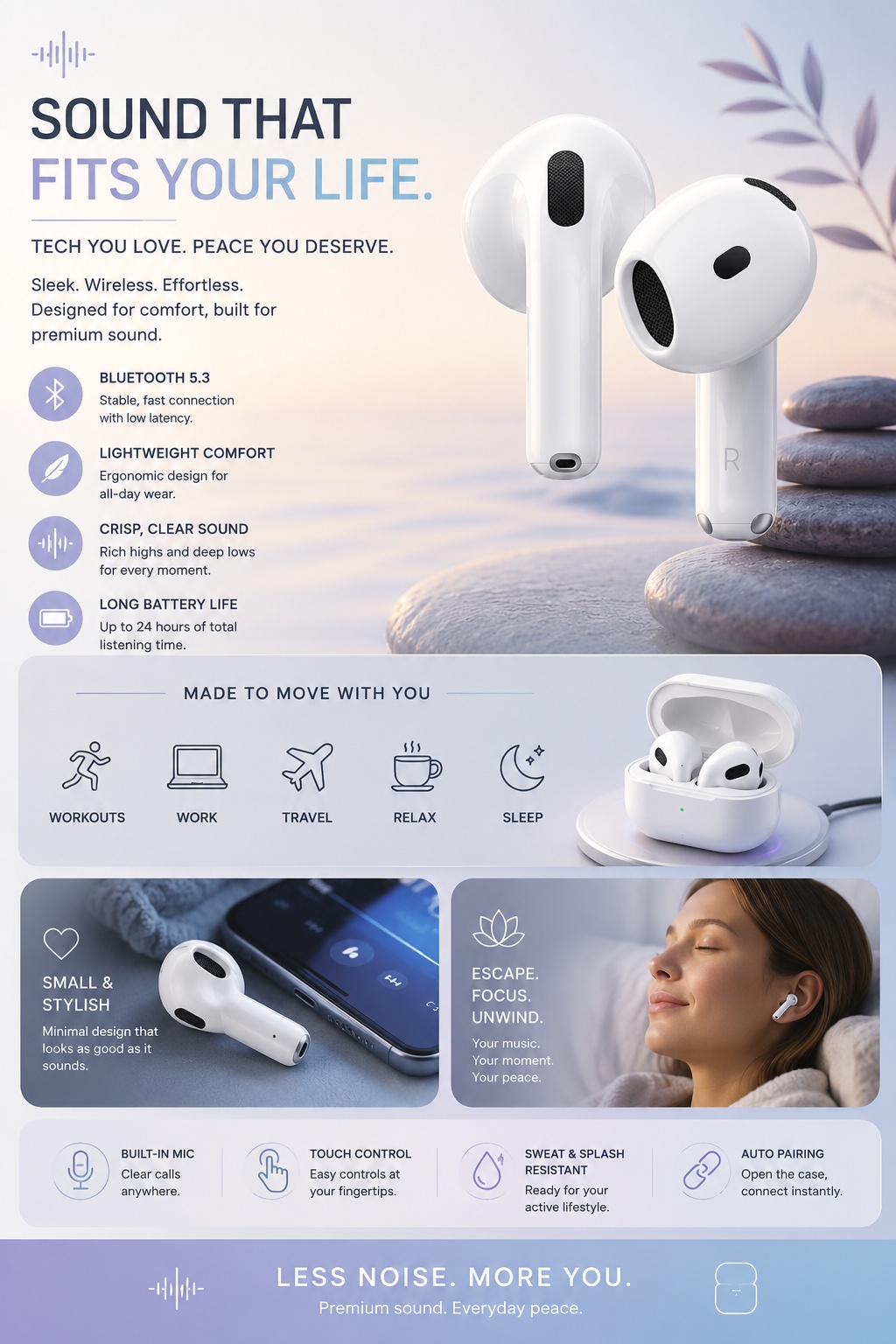 Apple AirPods 4 Wireless Earbuds