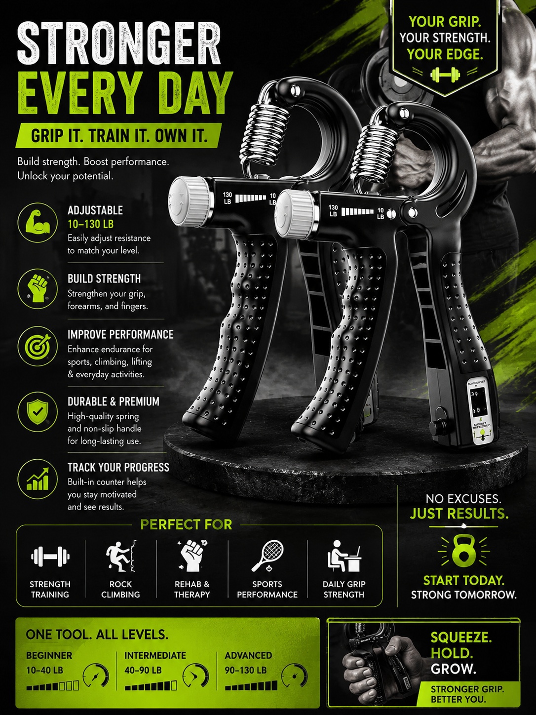 KDG Hand Grip Strengthener 2 Pack