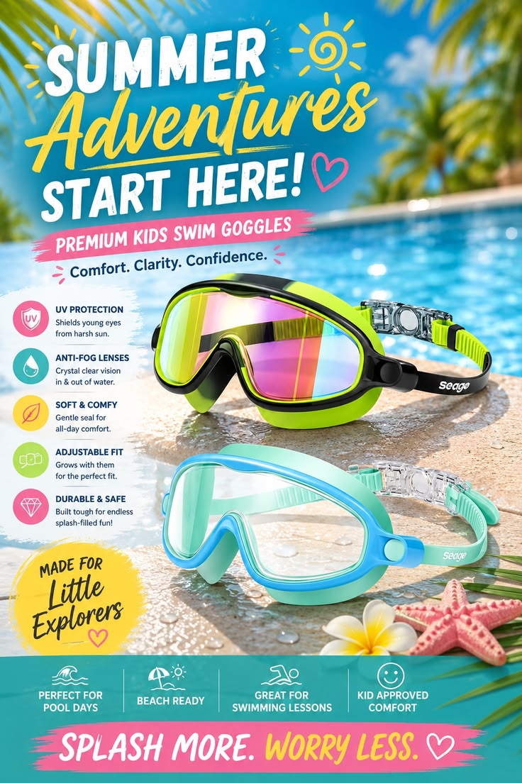 Seago Swim Goggles 2 Pack