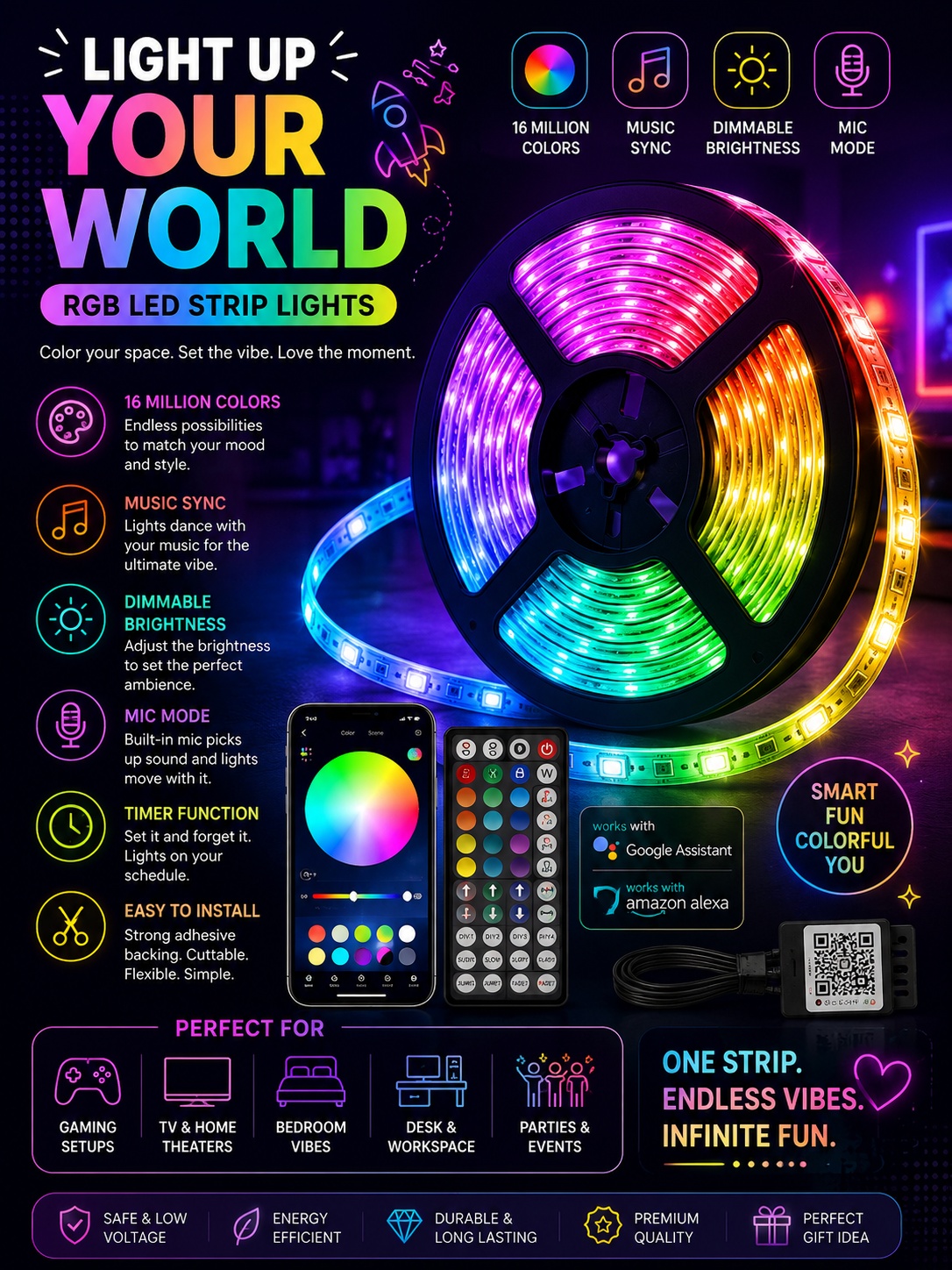 Leeleberd LED Strip Lights
