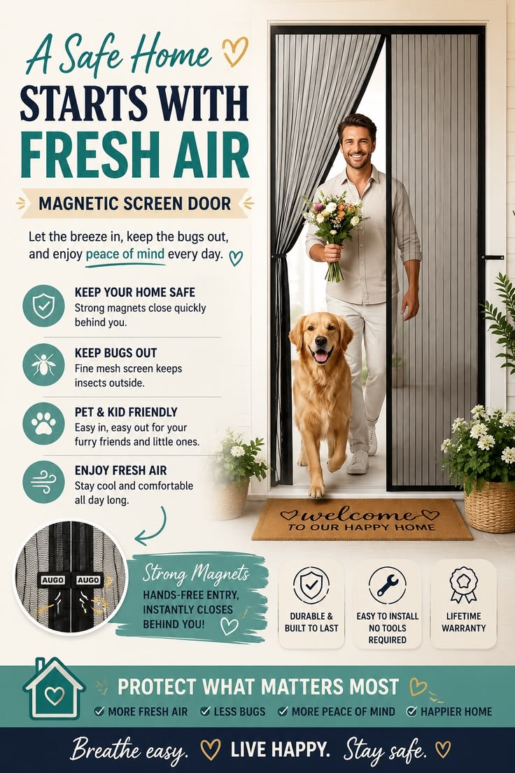 AUGO Magnetic Screen Door