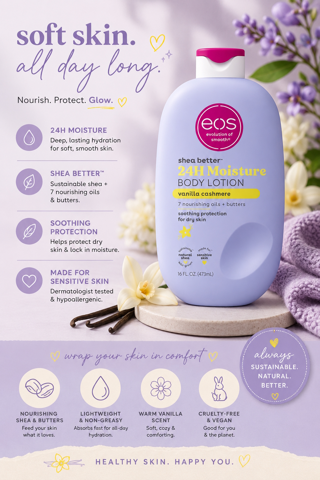 eos Shea Better Body Lotion Vanilla Cashmere