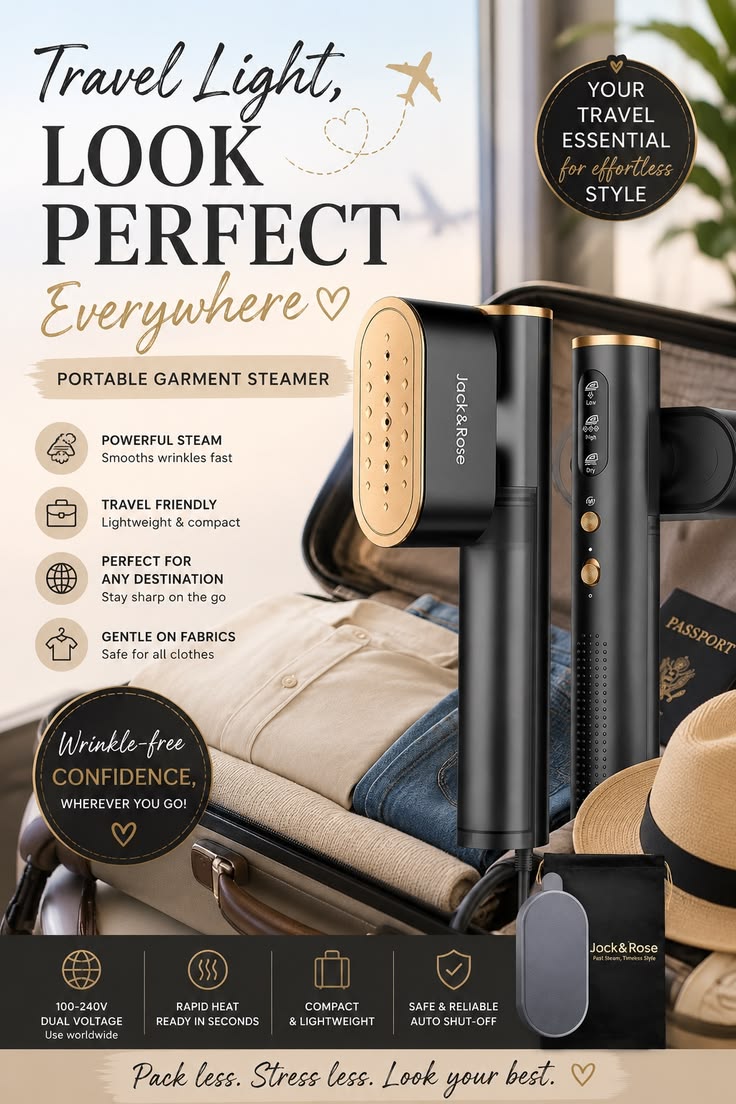 Jack ＆ Rose Travel Steamer for Clothes